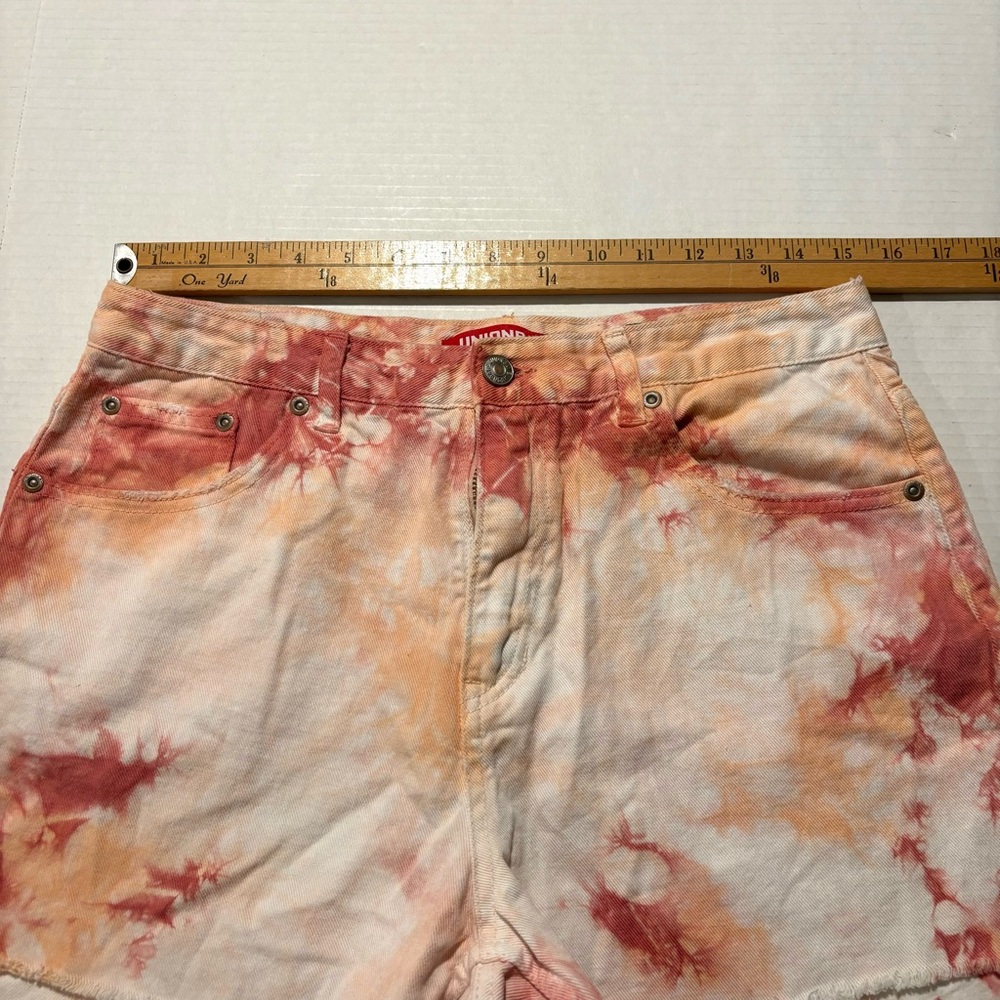 UNIONBAY Callie High Rise Tie‎ Dye Pink Orange Shorts Junior Size 11 - Picture 7 of 15